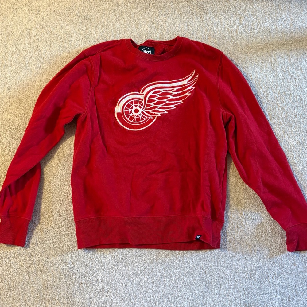47 Red Graphic Crewneck Men's Sweater